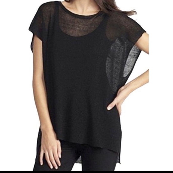 Eileen Fisher polished linen rib tunic top 9428 - Picture 1 of 5